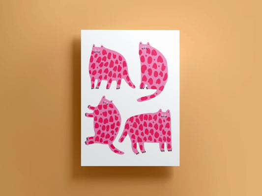 Pink & Red Cats